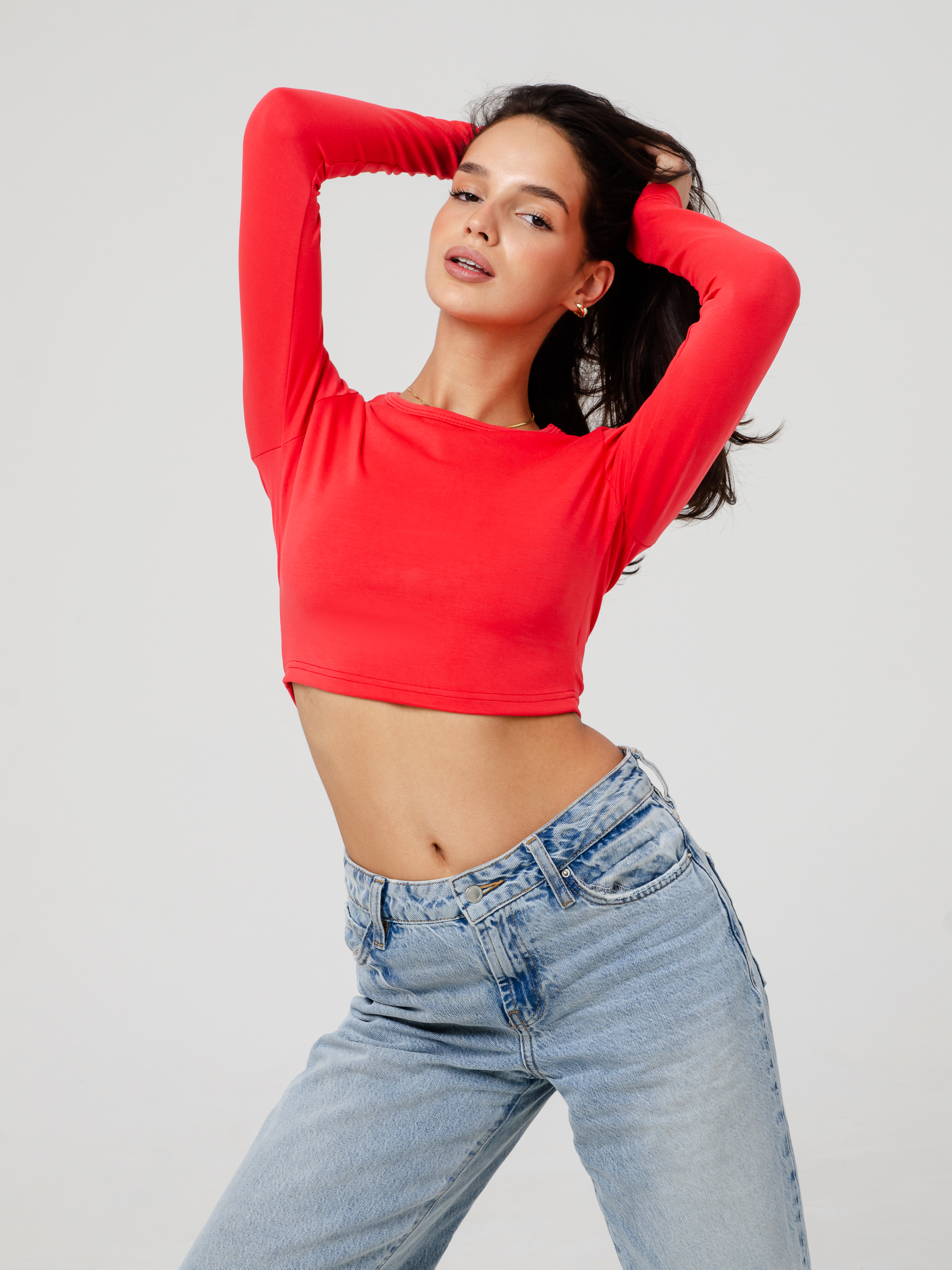 Лонгслив женский prosche 1100 красный XS