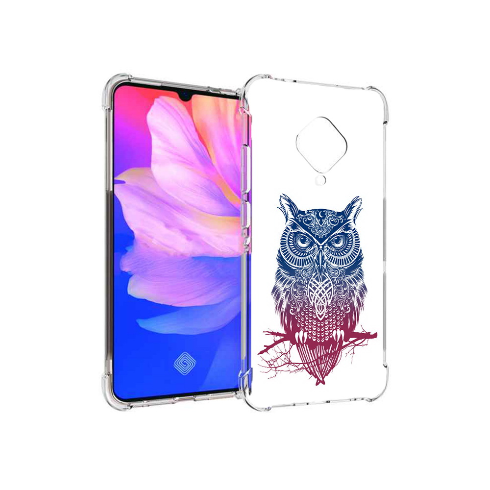 

Чехол MyPads Tocco для Vivo V17 хиппи сова (PT147343.378.664), Прозрачный, Tocco