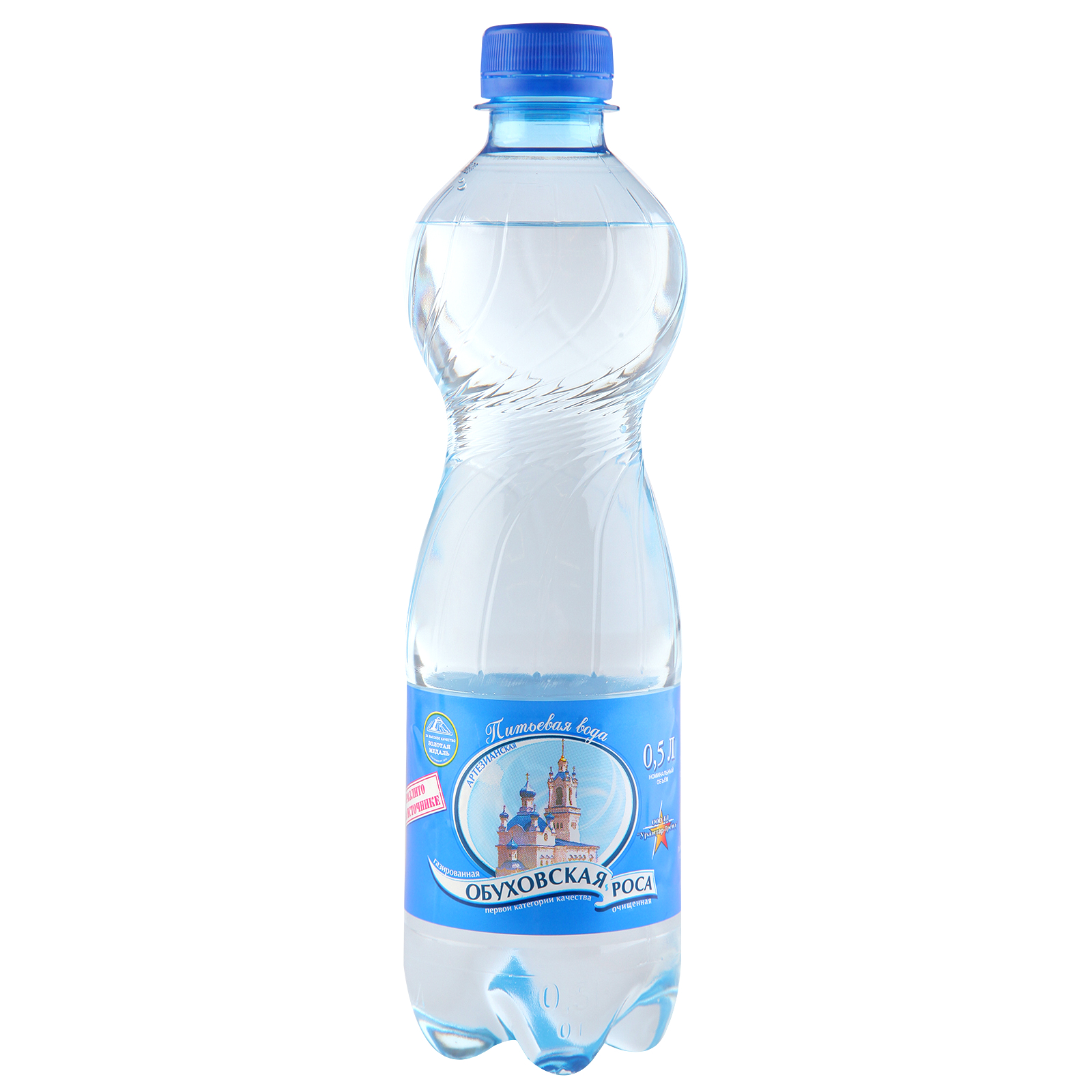 

Вода питьевая Обуховская Роса артезианская газированная 0,5 л