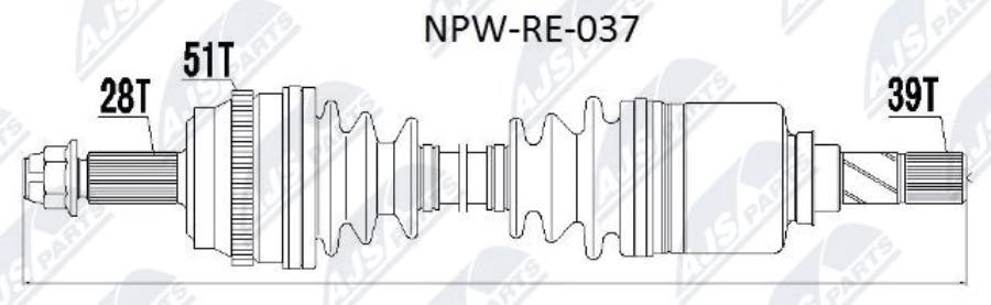 Полуось Лев NTY NPWRE037