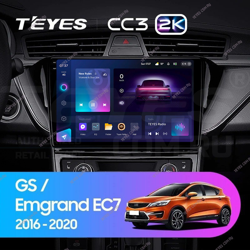 

Штатная магнитола Teyes CC3 2K 4/32 Geely Emgrand EC7 (2018-2020) F2, CC3 2K