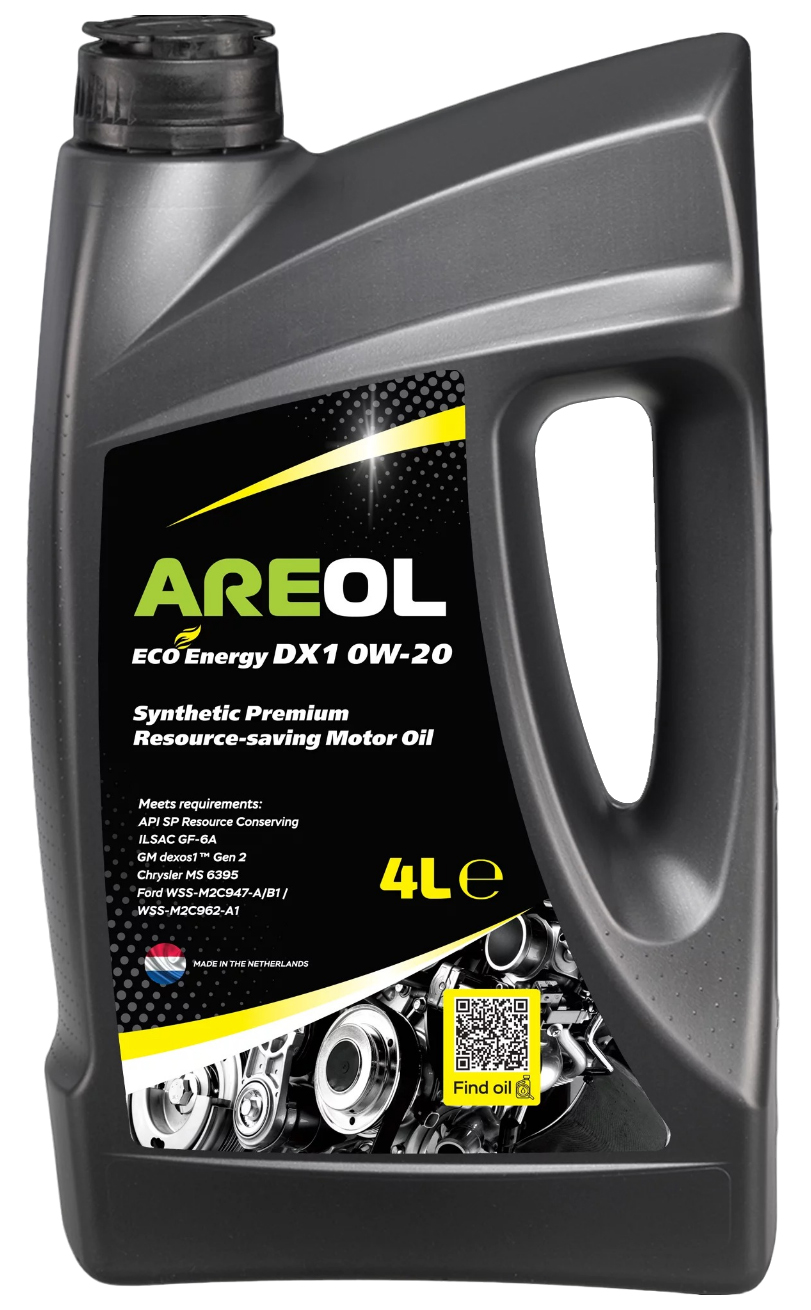 Моторное масло Areol ECO Energy DX1 синтетическое 0W20 4л
