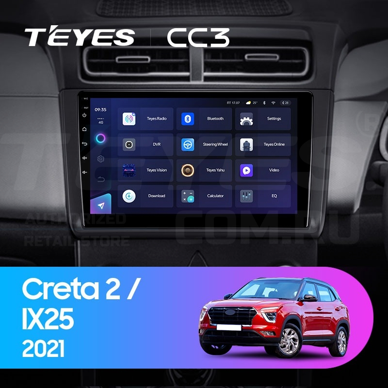 Штатная магнитола Teyes CC3 432 Hyundai Creta 2 2021 матовая F1 35500₽