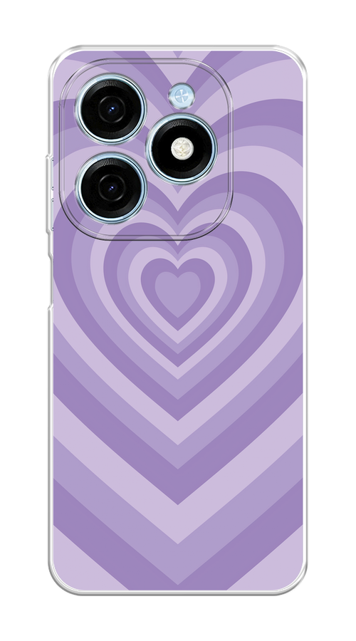 

Чехол на Tecno Spark 20 "Violet heart latte", Фиолетовый, 304750-1