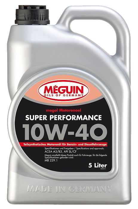 Моторное масло MEGYUN полусинтетическое Megol Motorenoel Super Performance 10W40 5л