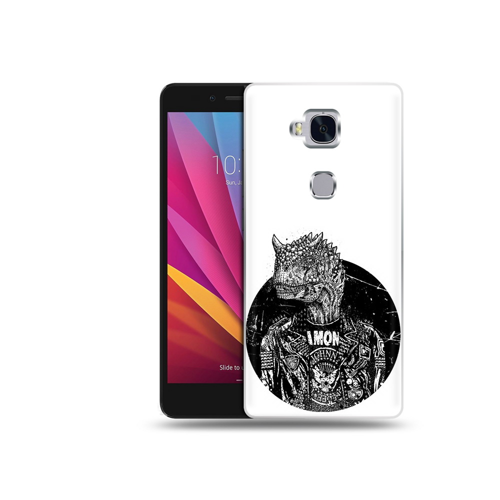 

Чехол MyPads Tocco для Honor 5X динозавр в куртке (PT24996.45.328), Прозрачный, Tocco