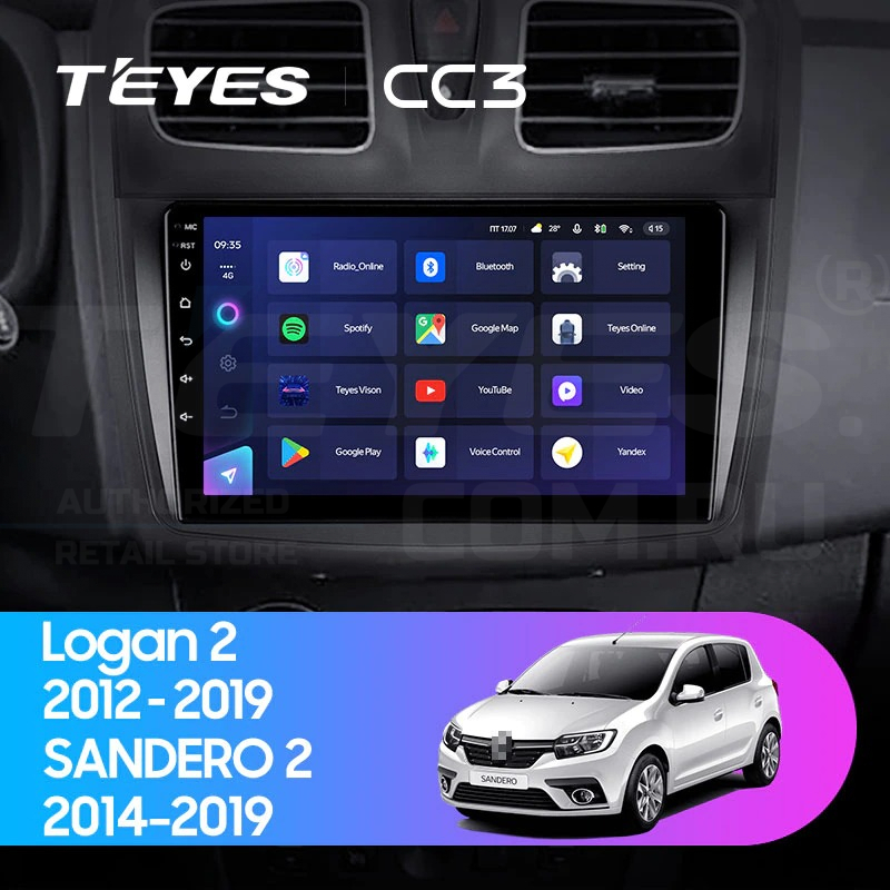 Штатная магнитола Teyes CC3 432 Renault Logan 2 2012-2022 F2 37000₽