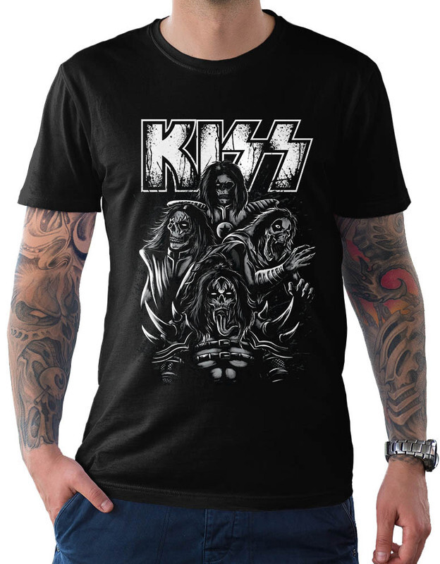 фото Футболка мужская design heroes группа kiss черная xs