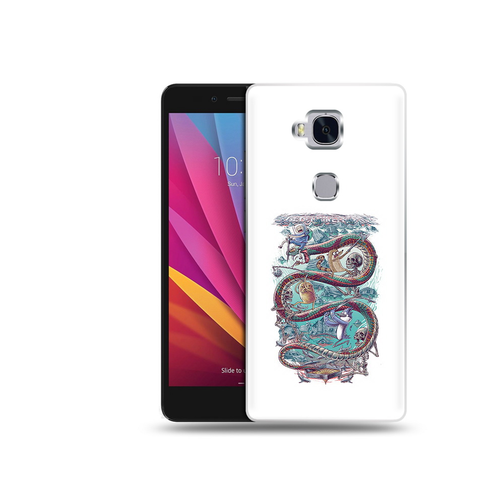 

Чехол MyPads Tocco для Honor 5X время приключений страшилка (PT24996.45.280), Прозрачный, Tocco