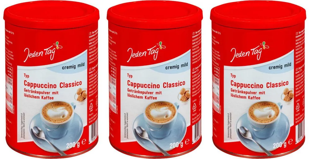 

Кофе растворимый Jeden Tag Cappuchino Classico, 200 г х 3 шт