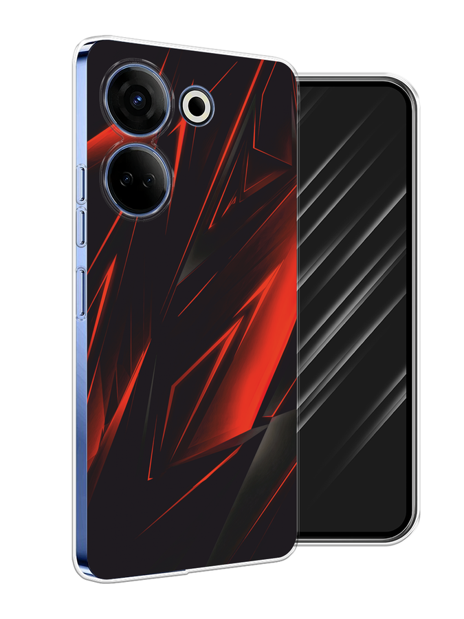 

Чехол Awog на Tecno Camon 20 "Игровой фон", Бордовый;красный;черный
