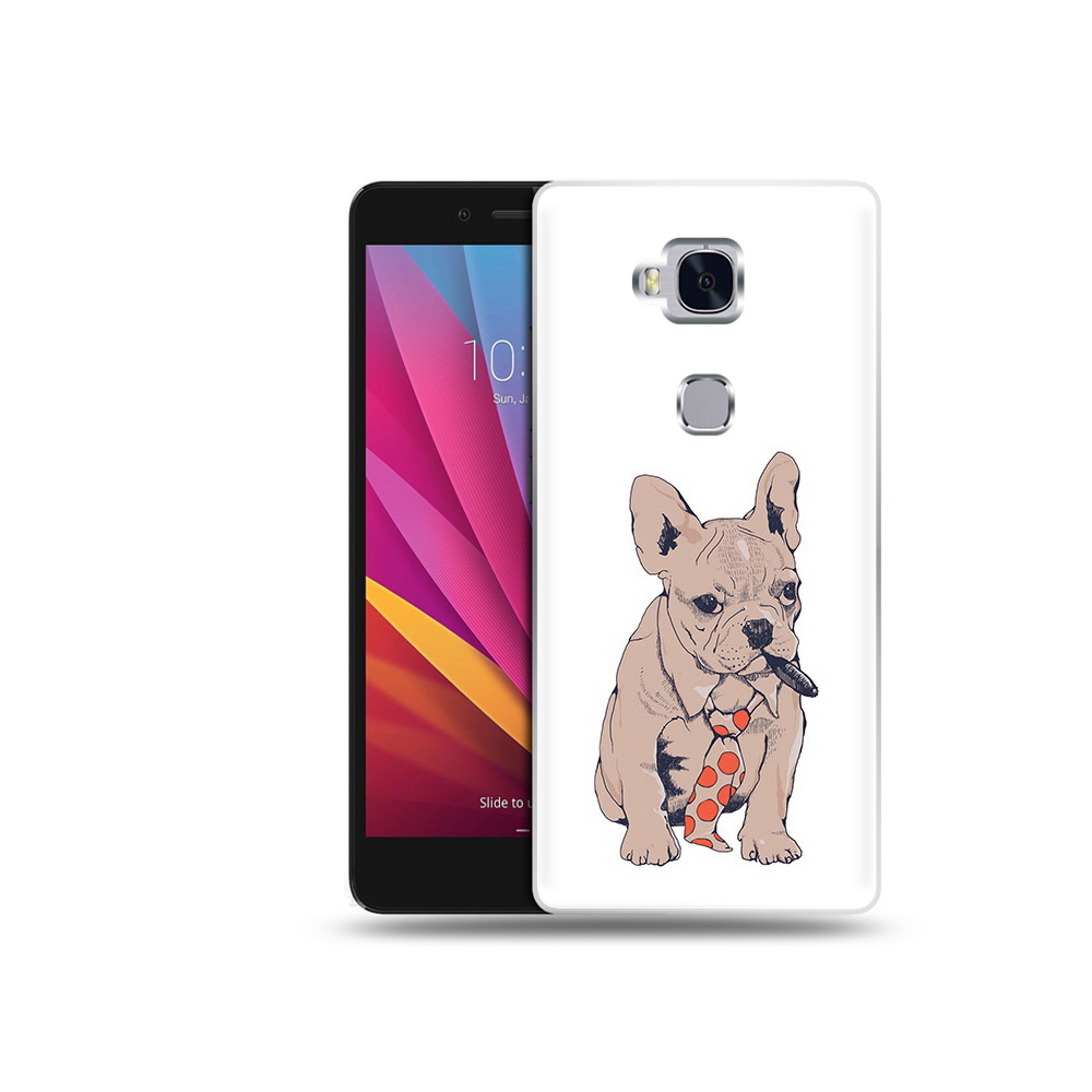 

Чехол MyPads Tocco для Honor 5X бульдог с сигарой (PT24996.45.250), Прозрачный, Tocco