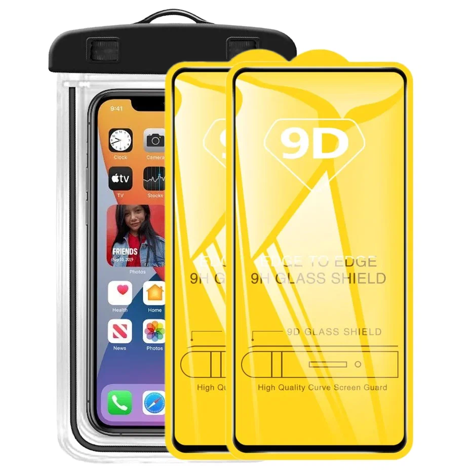 Защитное стекло QVATRA для Honor 30 Комплект 2 стекла, герметичный чехол