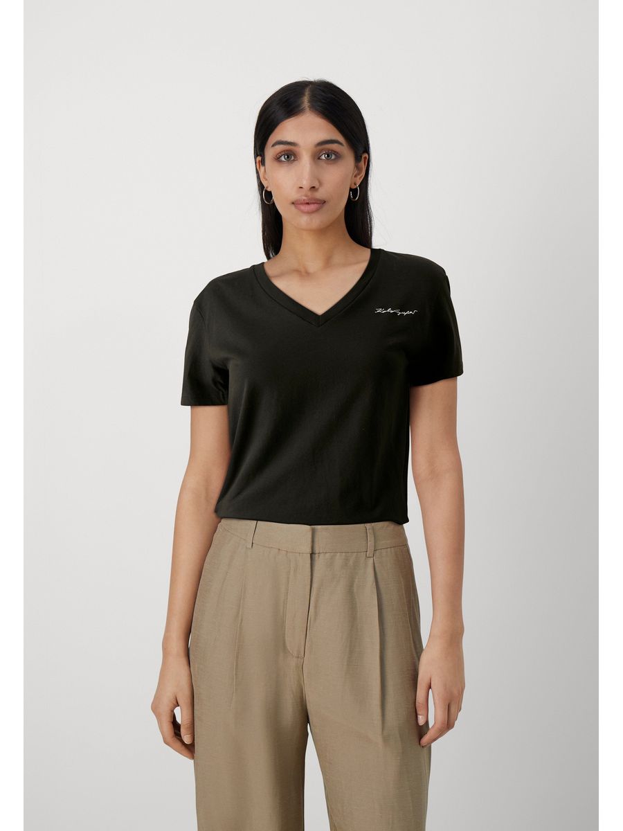 

Футболка женская Karl Lagerfeld K4821D0EO черная L, Черный, K4821D0EO