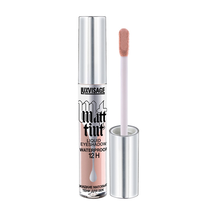 Тени для век Luxvisage Matt tint waterproof 12H жидкие, водостойкие, Dusty Rose, тон 102 luxvisage тени для век matt tint жидкие матовые