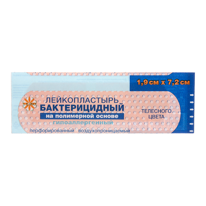 Лейкопластырь на полимерной основе Leiko телесный 19х72 см 27₽