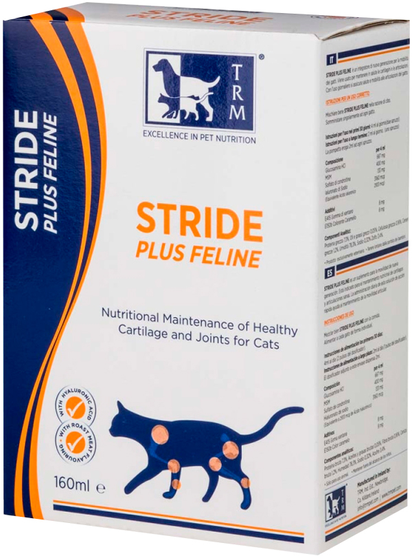 Кормовая добавка для кошек STRIDE PLUS FELINE, для лечения заболеваний суставов, 160 мл