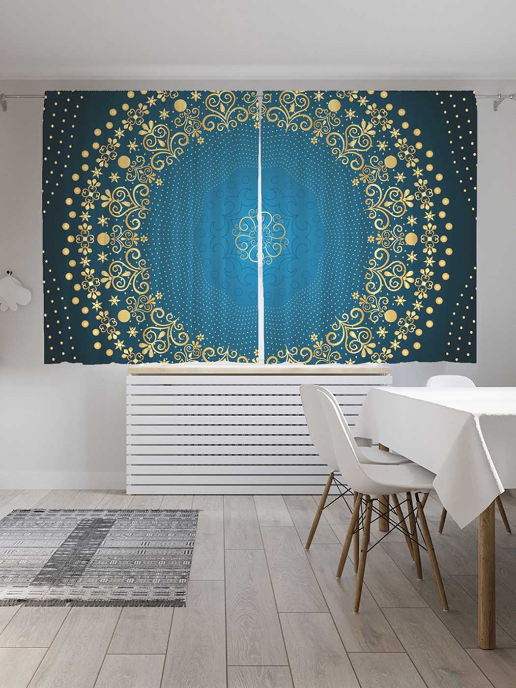 

Шторы JoyArty с фотопечатью "Золотистое небо" из сатена, 290х180 см, Золотистое небо