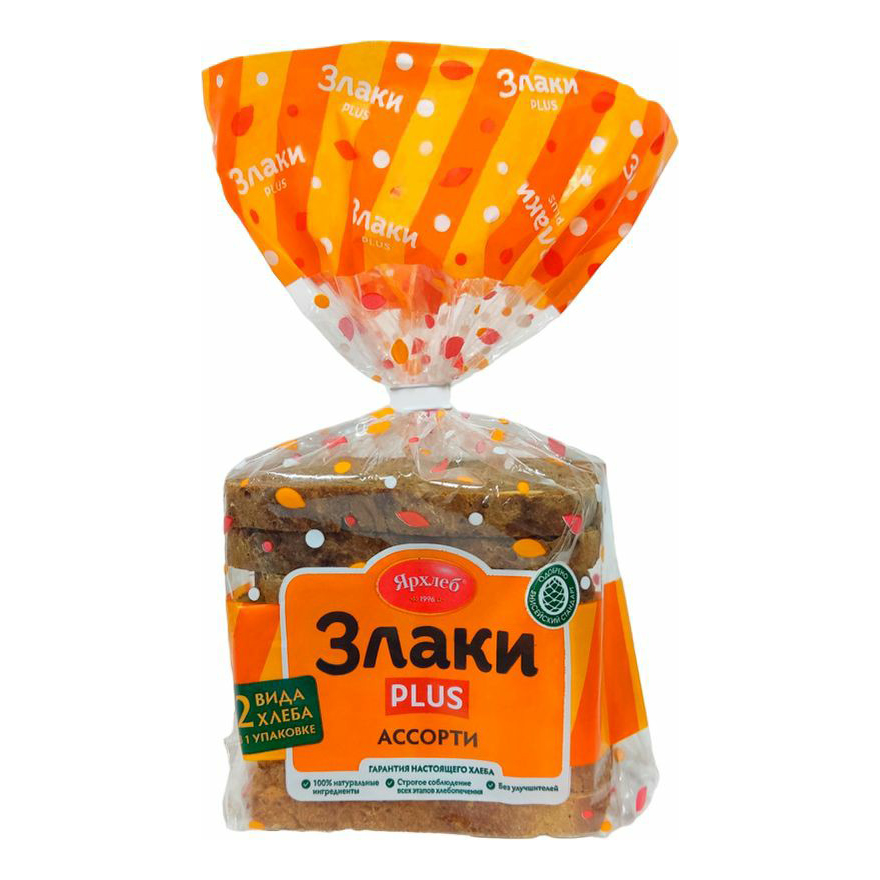 

Хлеб Ярхлеб Злаки plus Ассорти ржано-пшеничный в нарезке 270 г
