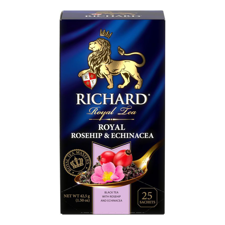 

Чай черный Richard Royal Rosehip & Echinacea в пакетиках 1,7 г x 25 шт