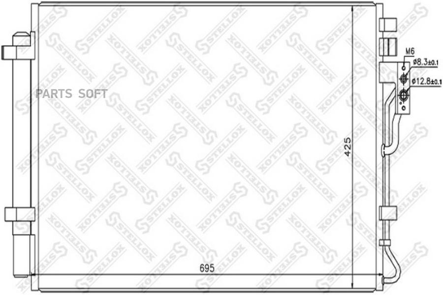 

Радиатор Кондиционера Kia Sorento 2.4i 16v 09> Stellox 1045707_sx Stellox арт. 1045707_SX