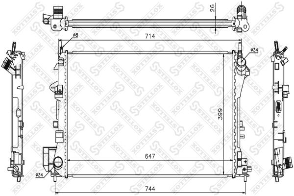 

Радиатор Системы Охлаждения Opel Signum/Vectra, Saab 9-3 1.8/2.0 03> Stellox 1026002_sx St