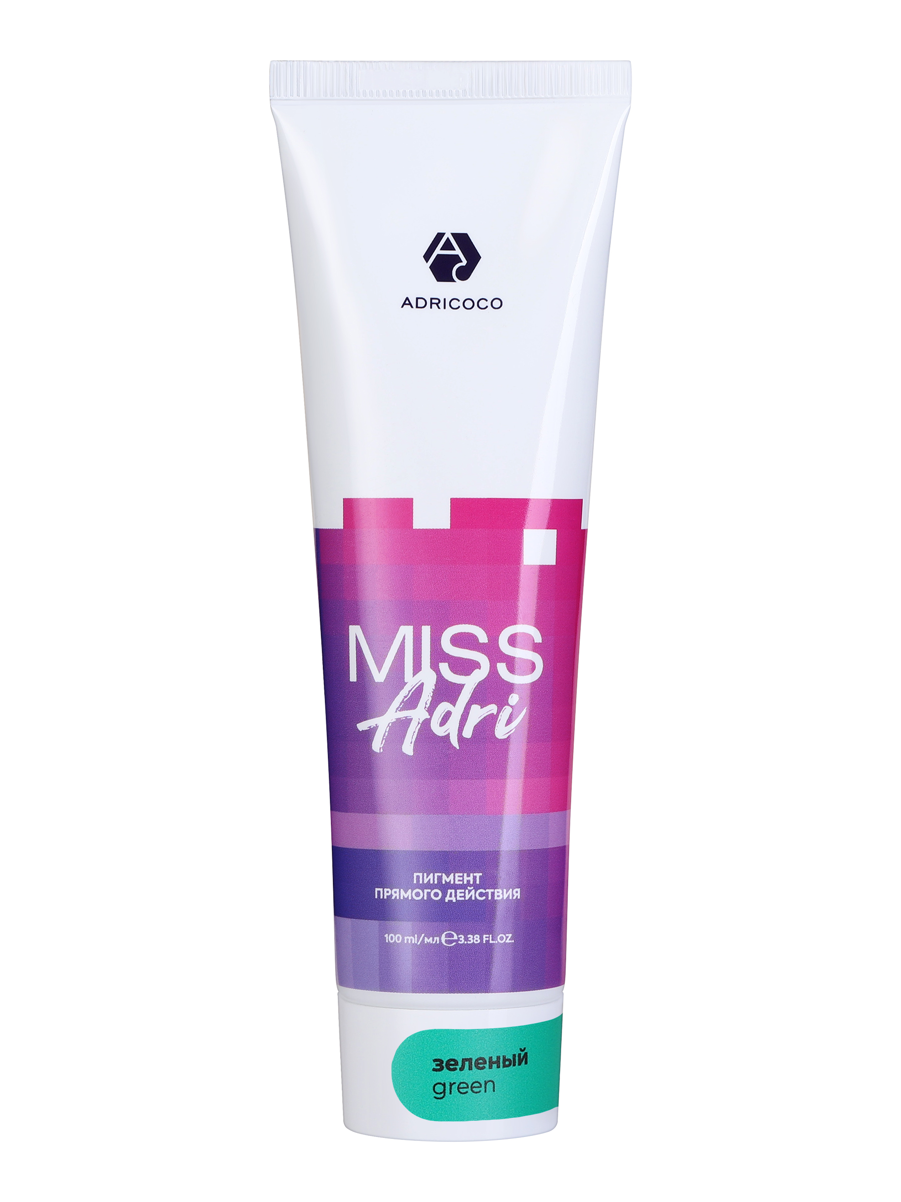 

Пигмент прямого действия для волос ADRICOCO Miss Adri жидкий, зеленый, 100 мл