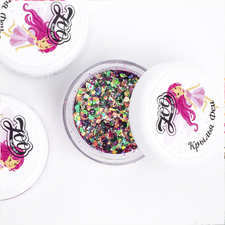 

Набор, Zoo Nail Art, Шестигранники микс «Крылья феи» №1557, 3 шт.
