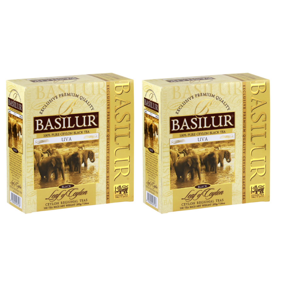 Чай черный Basilur Uva, 2 шт по 100 пакетиков