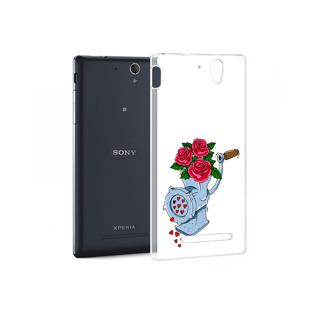 

Чехол MyPads Tocco для Sony Xperia C3 Цветочные сердца (PT18760.251.199), Прозрачный, Tocco