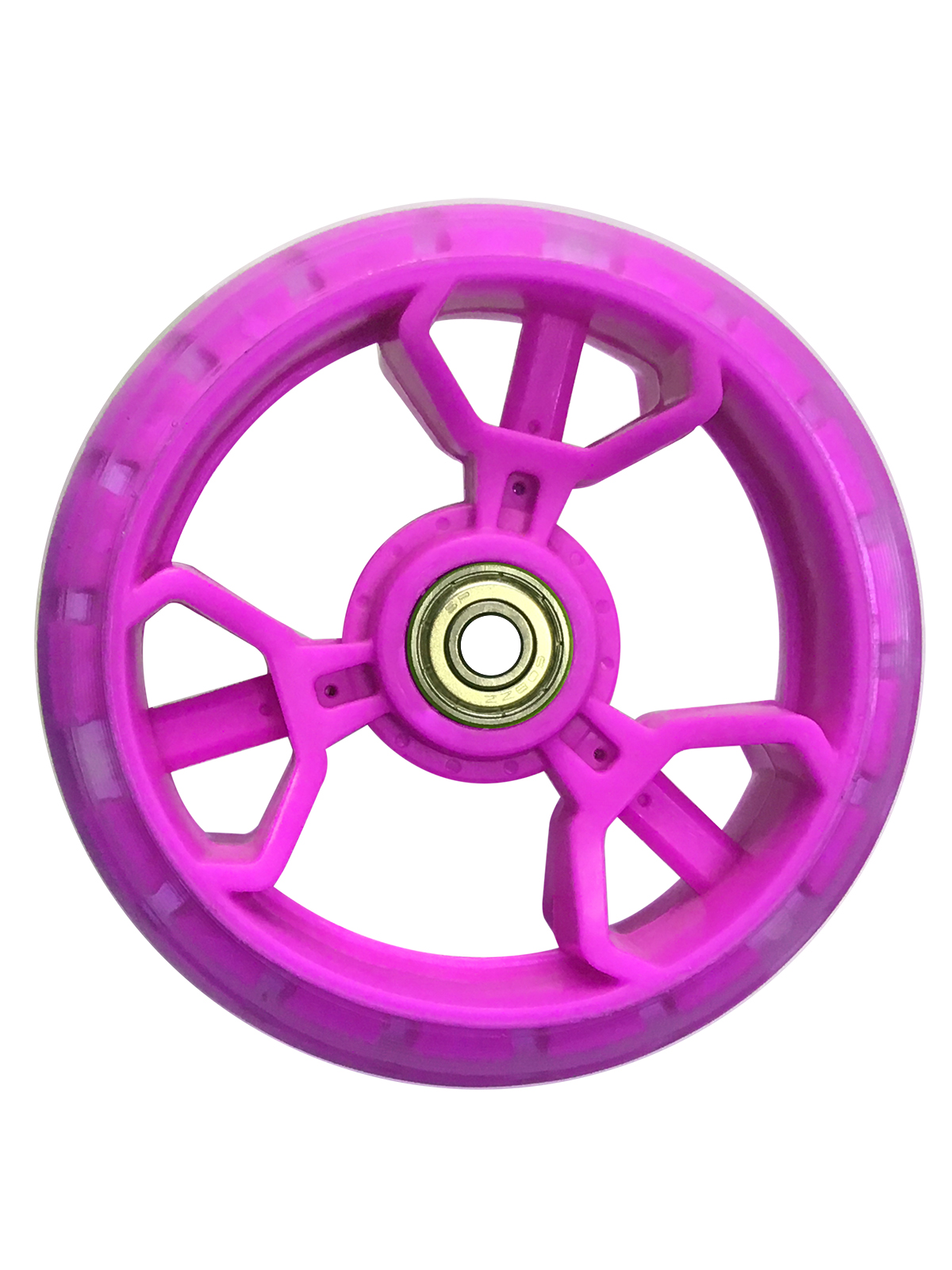 Переднее светящееся колесо для самоката Sportsbaby 120FL/40 мм розовый