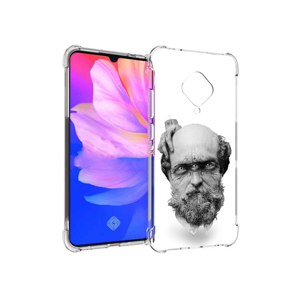 

Чехол MyPads Tocco для Vivo V17 страшный бородатый мужчина абстракция (PT147343.378.630), Прозрачный, Tocco