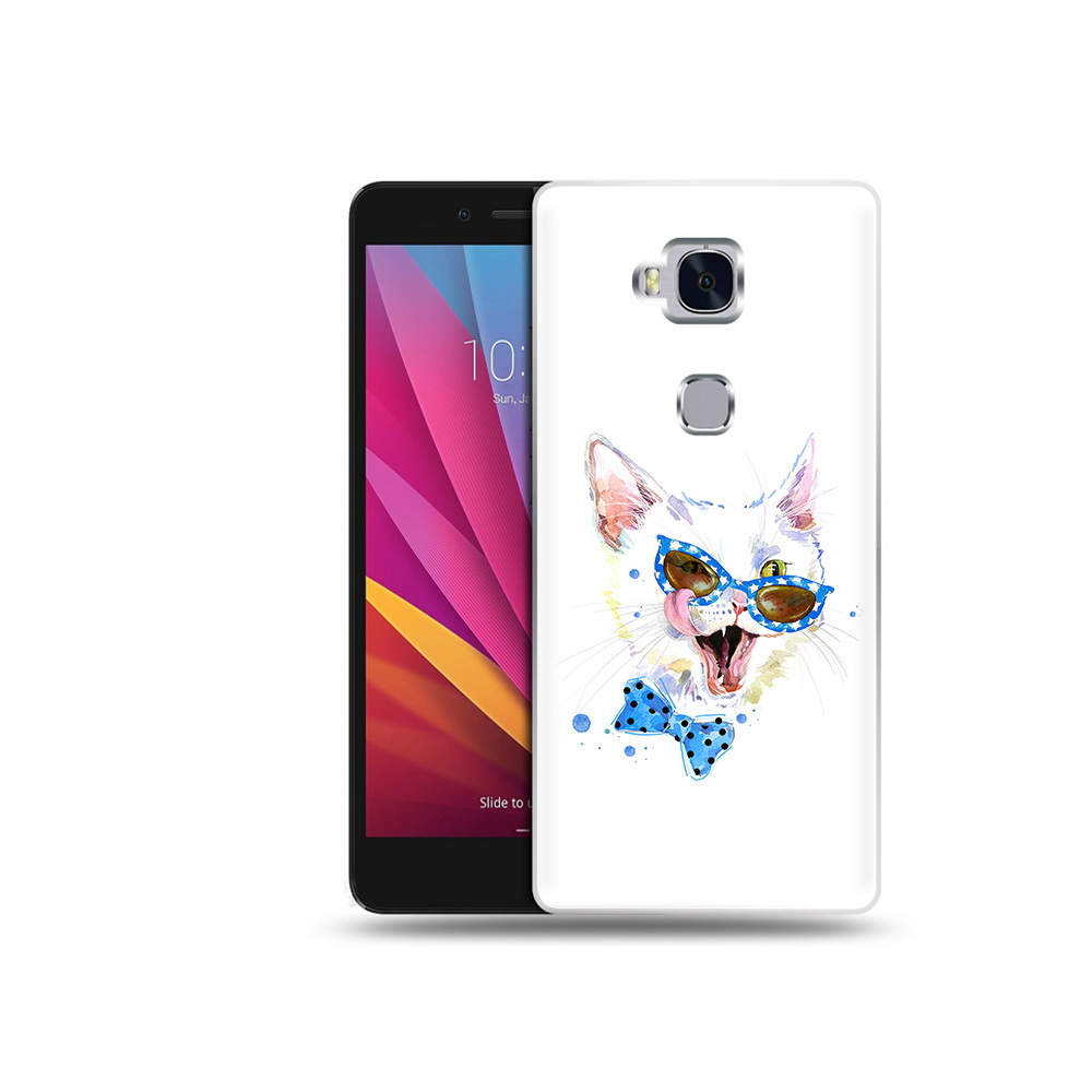 

Чехол MyPads Tocco для Honor 5X белый кот (PT24996.45.229), Прозрачный, Tocco