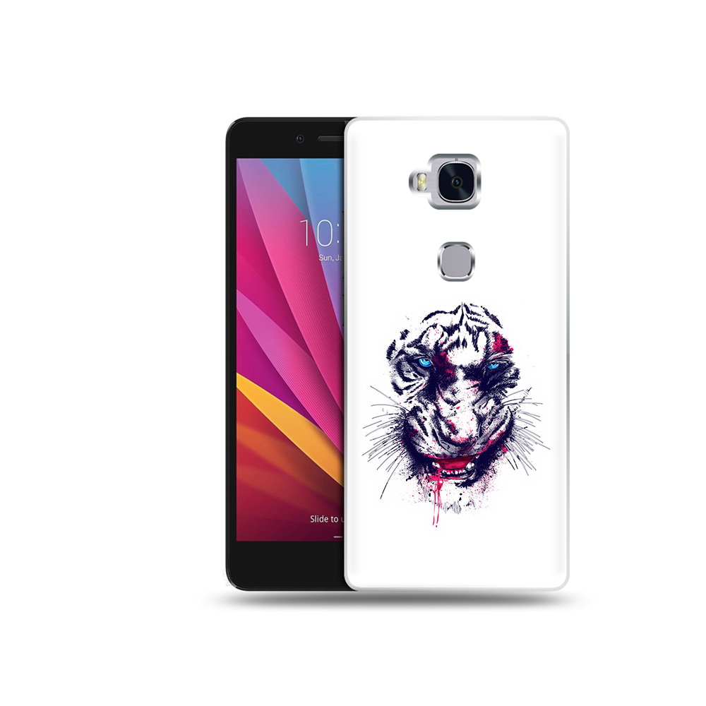 

Чехол MyPads Tocco для Honor 5X безумный тигр (PT24996.45.228), Прозрачный, Tocco