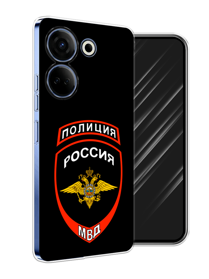

Чехол Awog на Tecno Camon 20 "Полиция шеврон", Черный;красный;белый