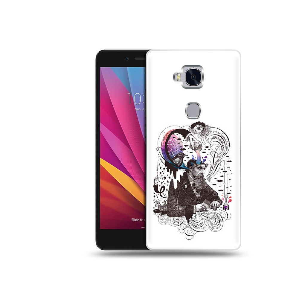 

Чехол MyPads Tocco для Honor 5X абстракция думающий мужчина (PT24996.45.210), Прозрачный, Tocco