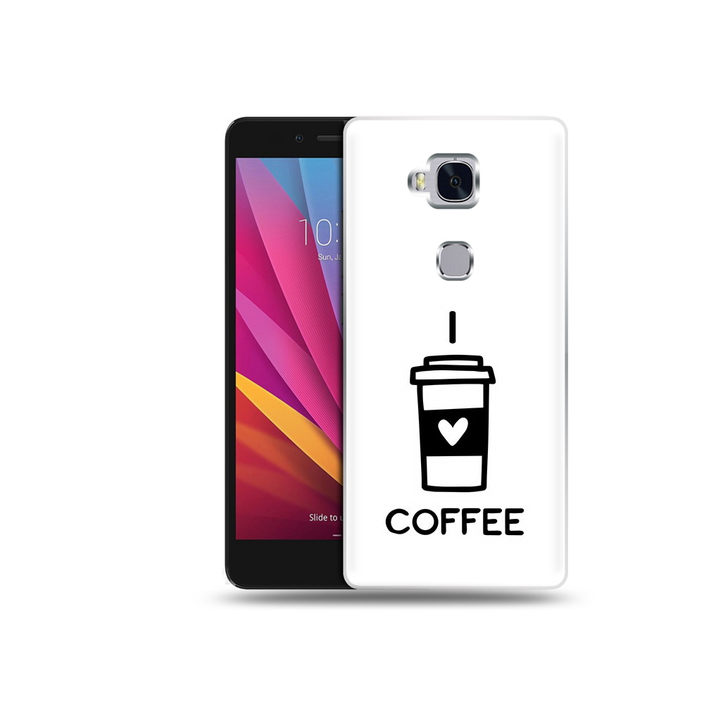 

Чехол MyPads Tocco для Honor 5X Я люблю кофе (PT24996.45.206), Прозрачный, Tocco