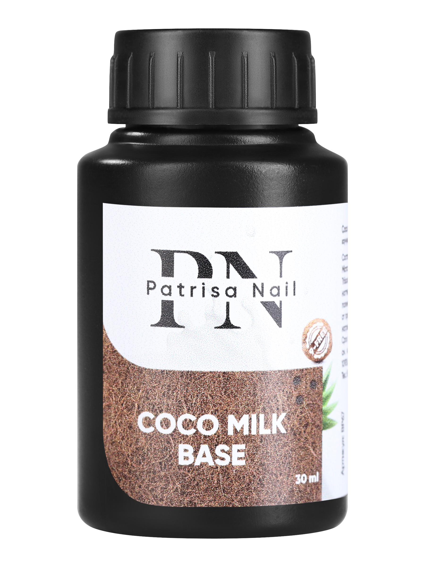 База для гель-лака Patrisa Nail Coco milk base камуфлирующая каучуковая молочная, 30 мл база камуфлирующая lovely base touch 03 12 мл
