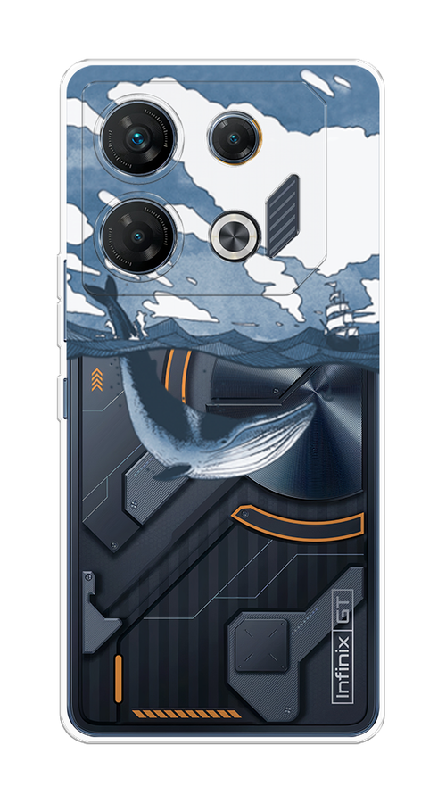 

Чехол на Infinix GT 10 Pro "Большой кит", Синий, 3104850-1