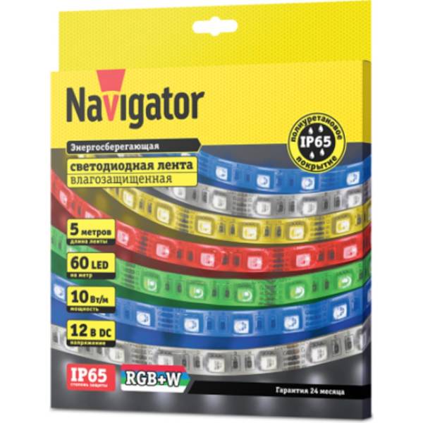 

Светодиодная лента Navigator NLS-5050RGBW60-10-IP65-12V 14468