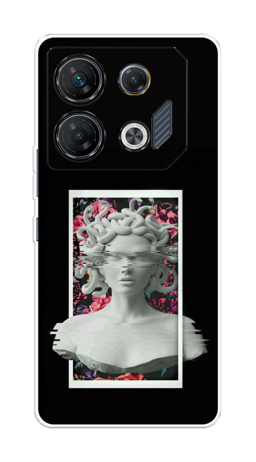 

Чехол на Infinix GT 10 Pro "Web Punk Медуза Горгона", Черный;серый, 3104850-1