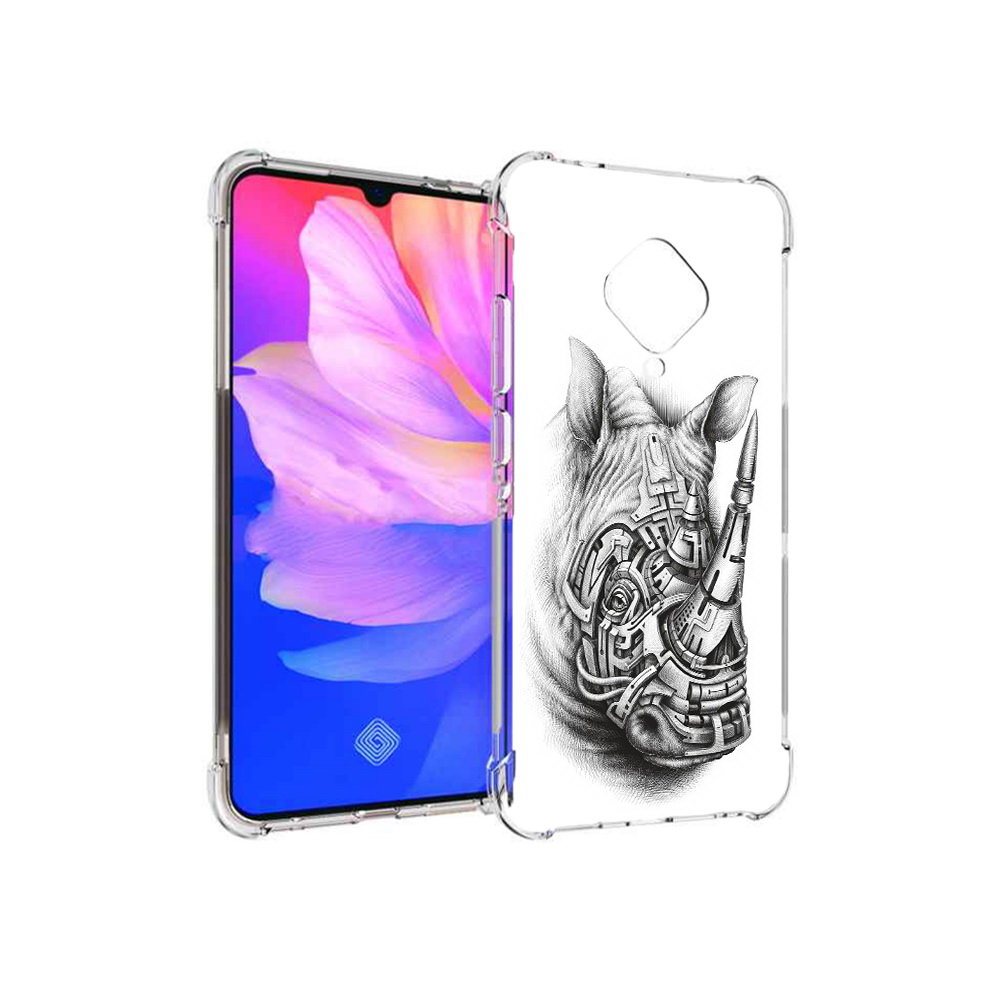 

Чехол MyPads Tocco для Vivo V17 стальной носорог (PT147343.378.620), Прозрачный, Tocco