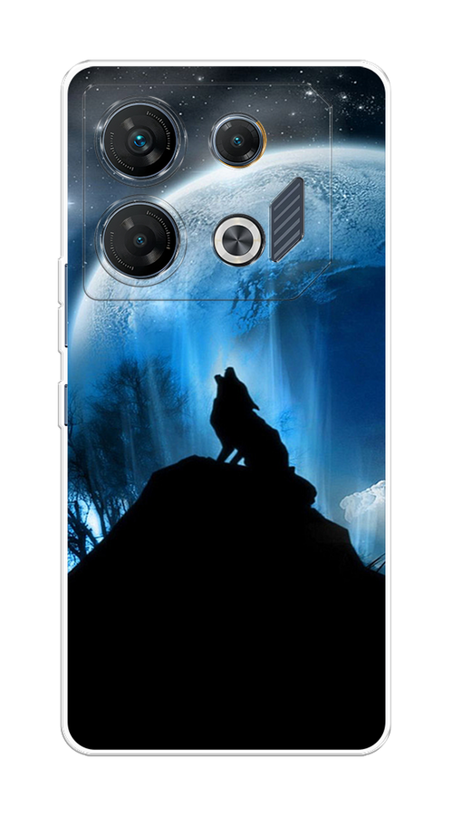 

Чехол на Infinix GT 10 Pro "Волк 2", Синий;черный;белый, 3104850-1