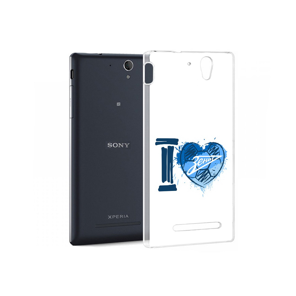 

Чехол MyPads Tocco для Sony Xperia C3 ФК я люблю зенит (PT18760.251.186), Прозрачный, Tocco