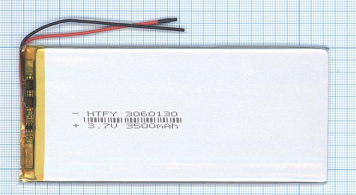 Аккумулятор Li-Pol (батарея) 3x60x130mm 2pin 3.7V/3500mAh