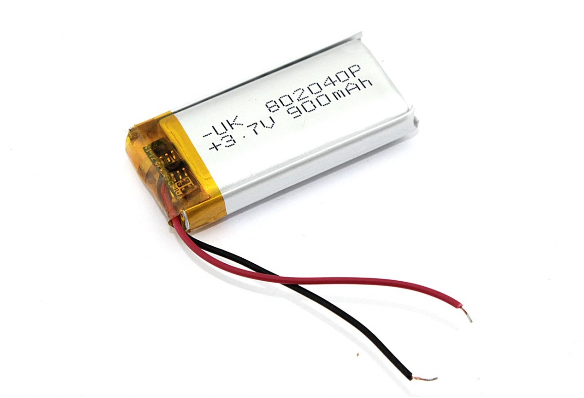 

Аккумулятор Li-Pol (батарея) 8x20x40mm 2pin 3.7V/900mAh, 8x20x40p