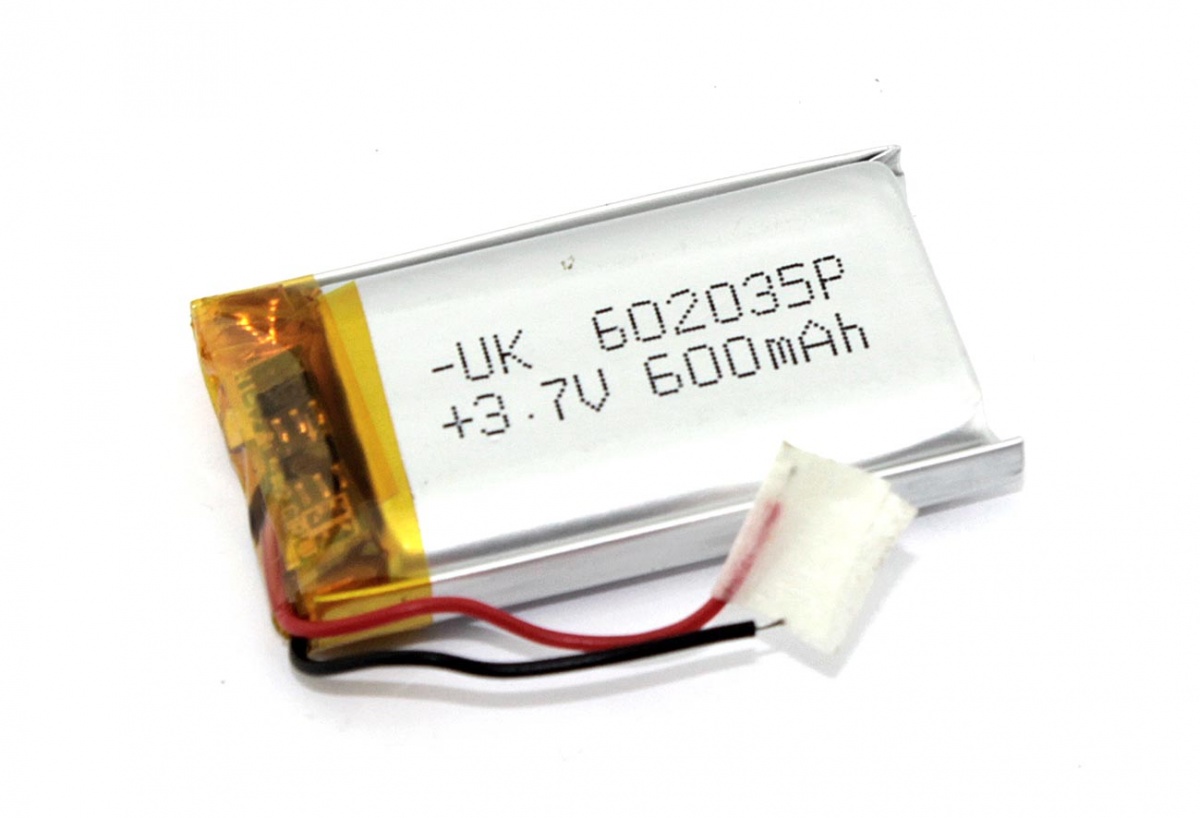 

Аккумулятор Li-Pol (батарея) 6x20x35mm 2pin 3.7V/600mAh, 6x20x35p