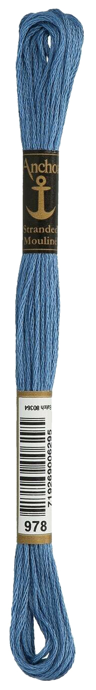 

Нитки мулине Anchor Stranded Cotton 4635000-00978 8 м голубой, Разноцветный
