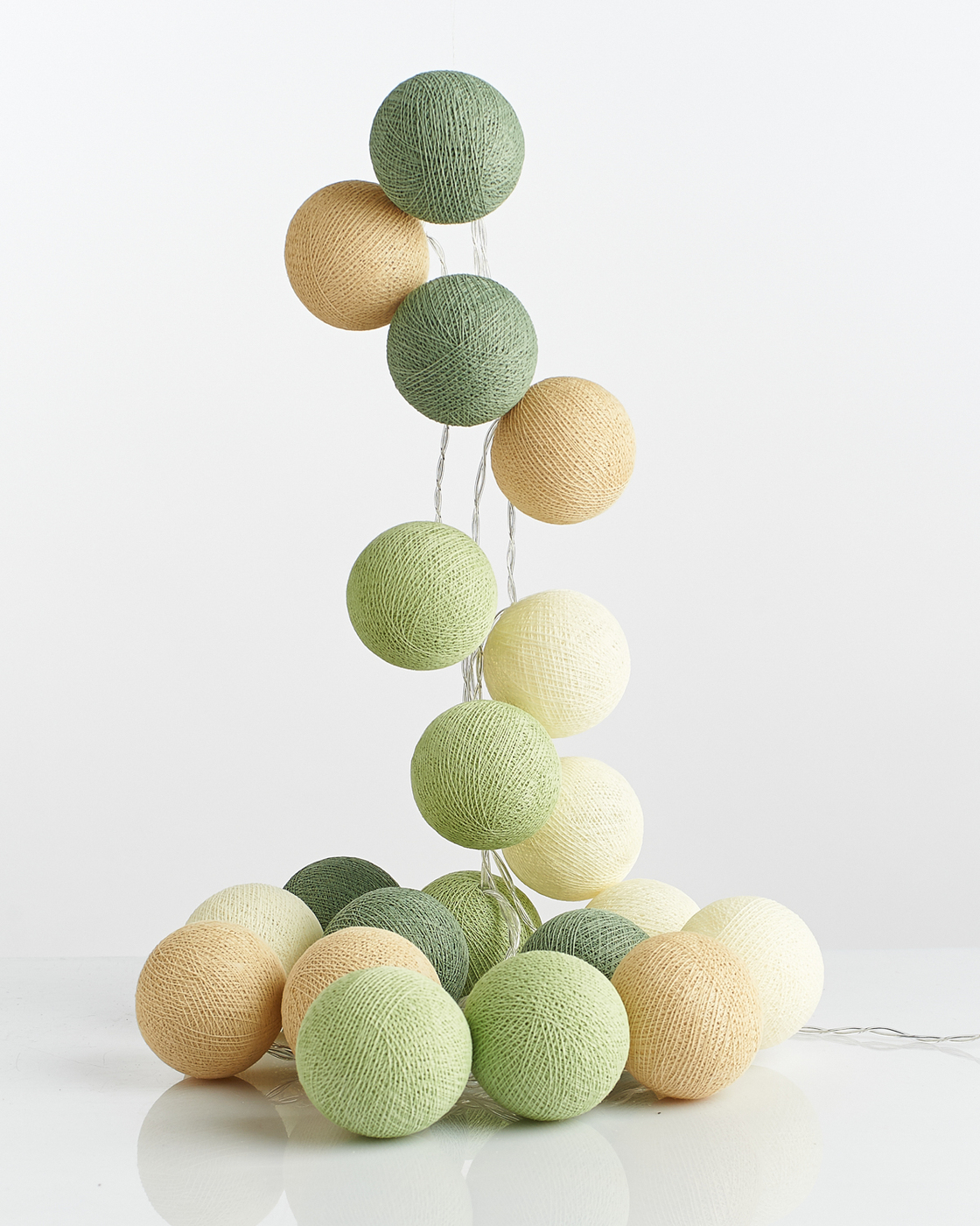 Гирлянда LED 20 шариков Lares&Penates Фисташковое джелато от батареек, 3,5 м