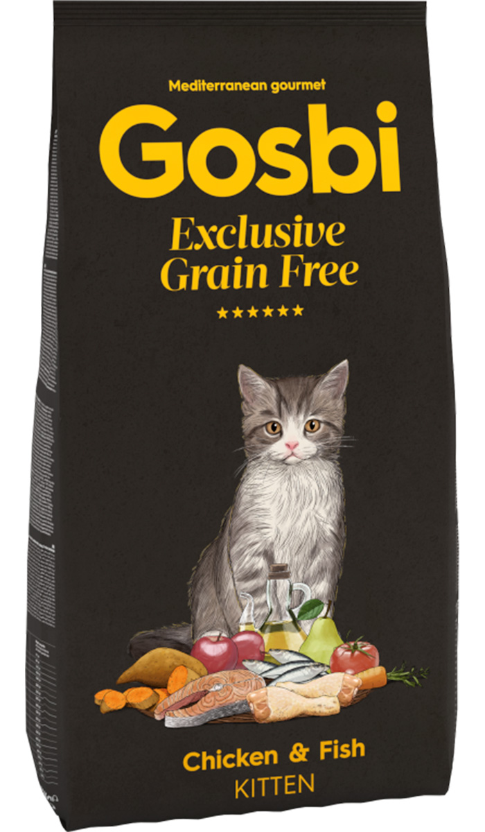 фото Сухой корм для котят gosbi original grain free kitten, курица, рыба, 2кг